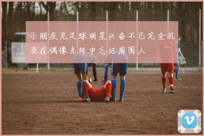 小朋友见足球明星兴奋不已完全沉浸在偶像光环中忘记周围人